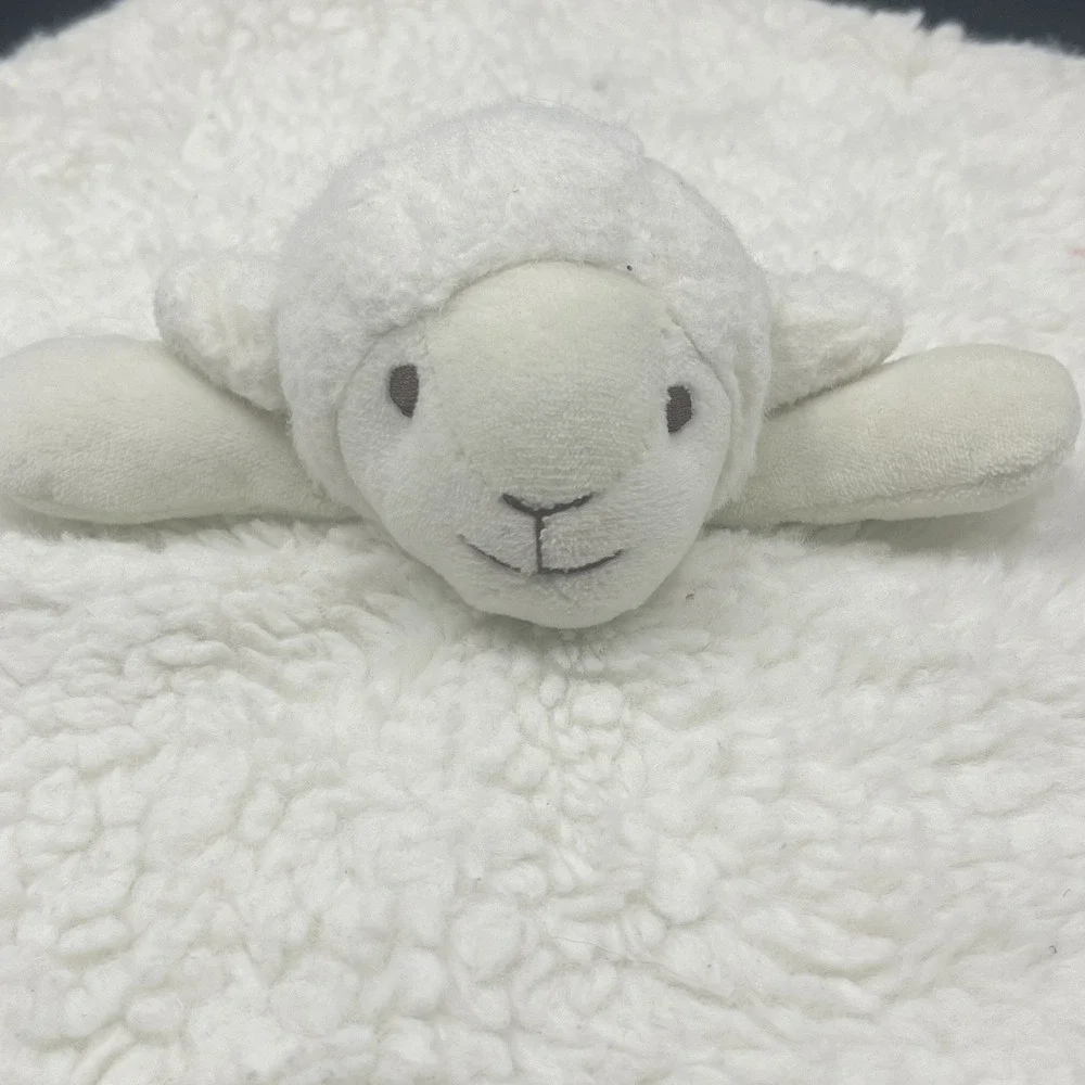 Baby Plush White Lamb Security Blanket‎ Sheep Lovey